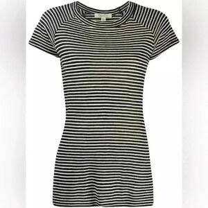 Nili Lotan Striped Round Neck Tshirt